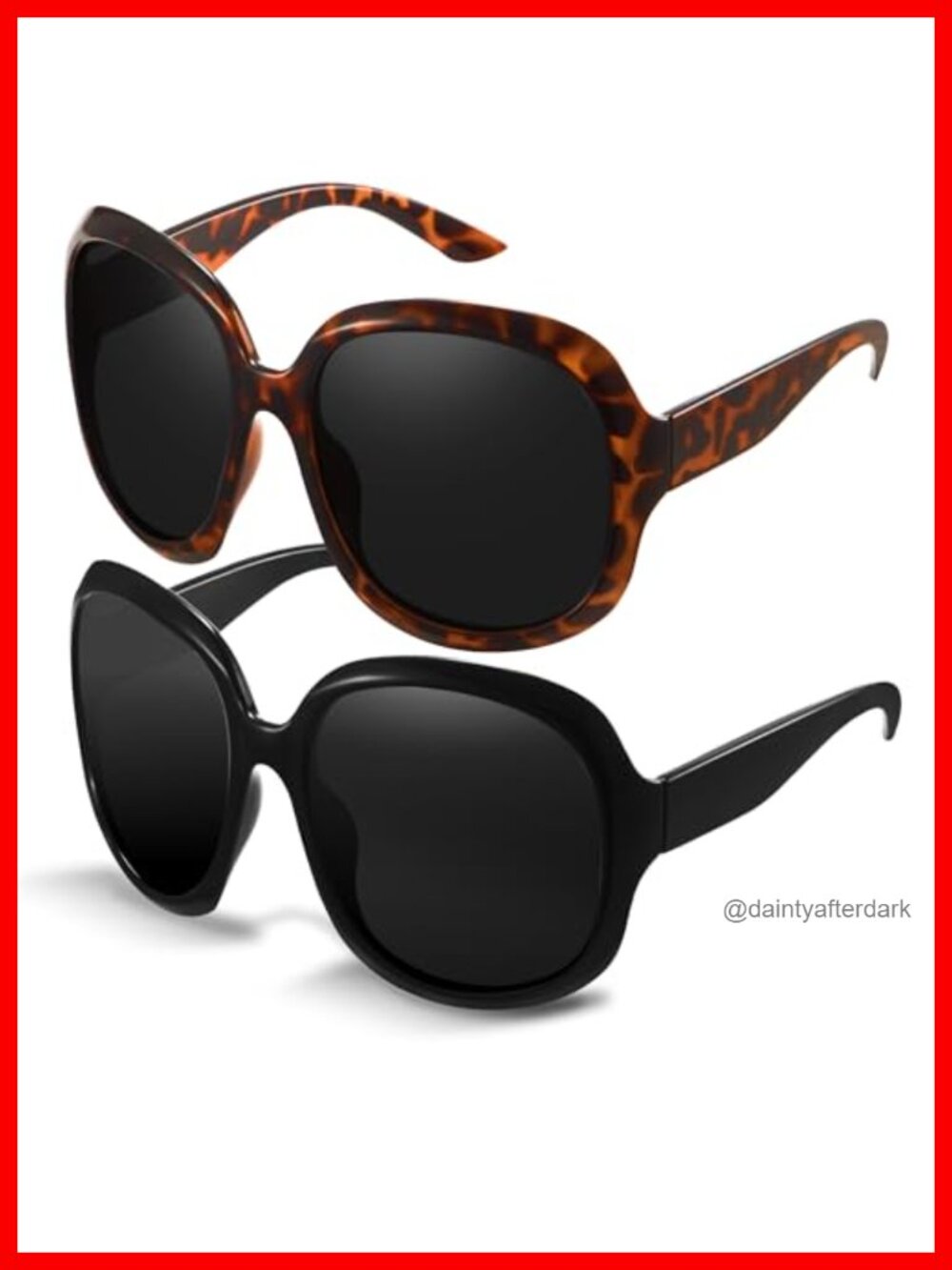 Oversized Polarized Retro Sunglasses UV400 Lightweight Women